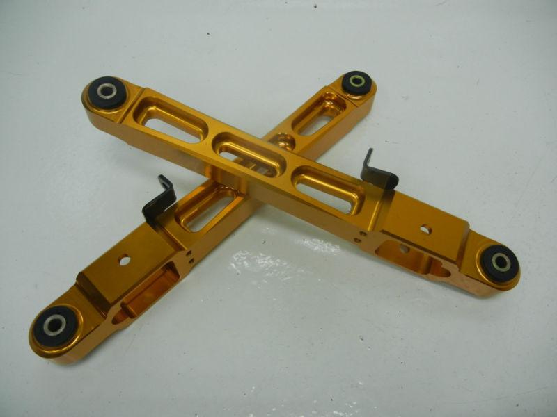 Rear ( gold ) aluminium racing lower arm control mitsubishi evo 1 2 3 4g63   