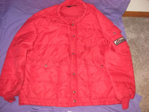 Vintage mercruiser mercury marine red quilted jacket coat size xl patch winter