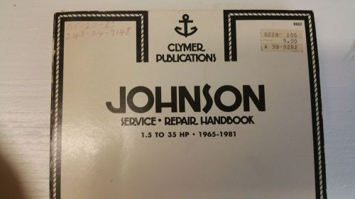 1965-1981 johnson outboards service manual 1.5hp to 35hp