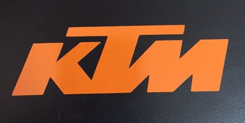 Ktm motorcycle stickers decals lot 3&#034;x9&#034; 2&#034;x6&#034; 1.5&#034;x3&#034; (6 decals) orange