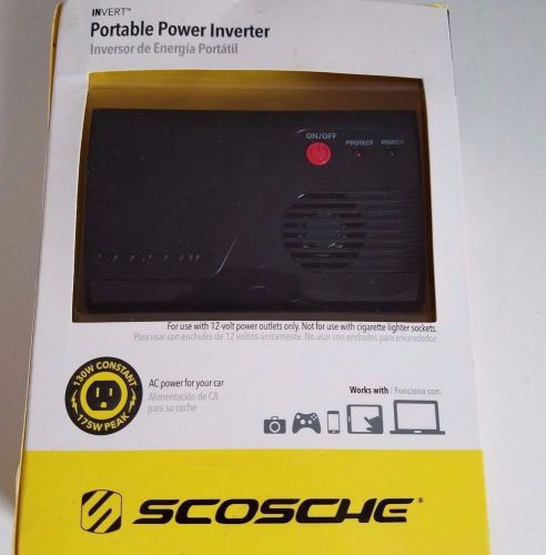 Scosche 130 watt portable power inverter with usb &amp; ac ports 12v car adapter