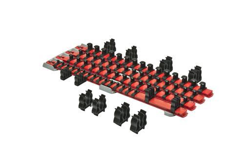Ernst manufacturing socket organizer abs plastic red 18" l kit 8370
