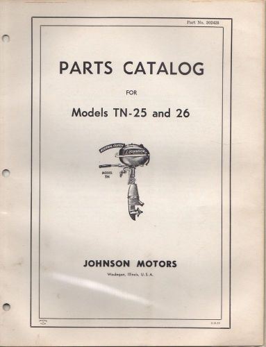 1950-1951 johnson outboard motor  p/n 302425 parts manual (798)