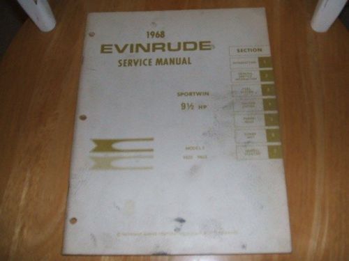 1968 evinrude service manual sportwin 9 1/2 hp, 4480