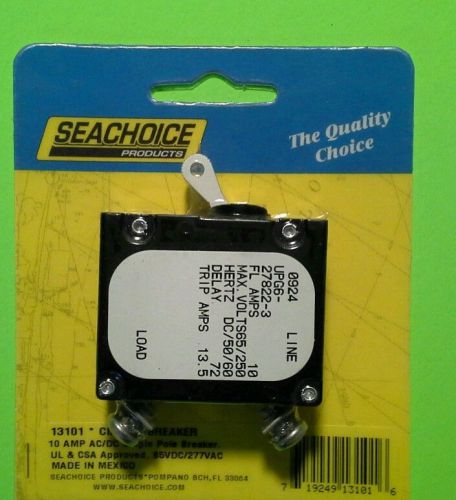 New seachoice 13101 marine ac/dc single pole breaker circuit breaker 10 amp