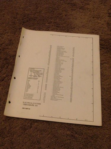 1985 lincoln mark vii electrical wiring diagram manual sheets schematic dealer