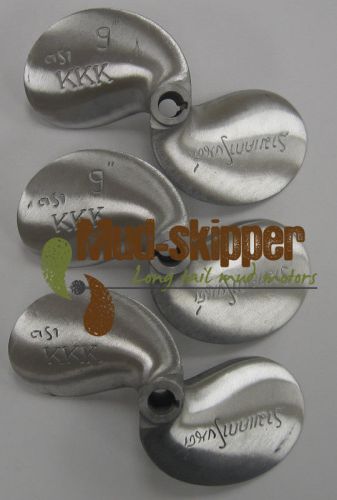 Mud-skipper long tail mud motor propeller pack 9&#034; props - 3 pack special price