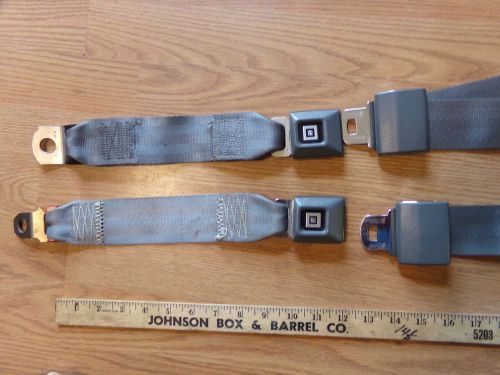 1986-88 gm lap seat belts gateway gray pair