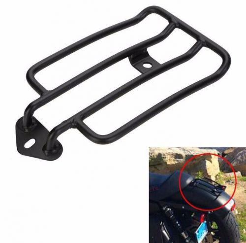 Bright black rear plated luggage rack for harley davidson sportster 883 1200 xl