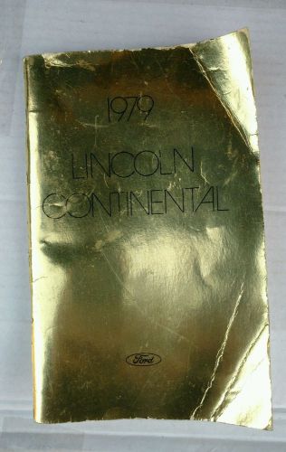 1979 lincoln town car owners manual gold cover