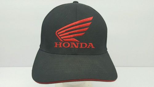 Fox racing honda wing - s/mnflexfit - black red hat cap - motocross race mx atv