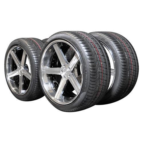 Cv2 21x10 5x112 wheels rims w 275/35r21 p zero tires set 4 pcs full kit for sale