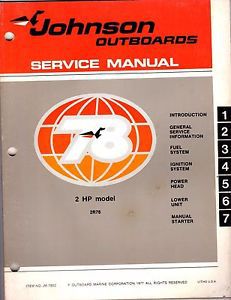 1978 johnson 2 hp outboard motor service manual jm-7802  (462)