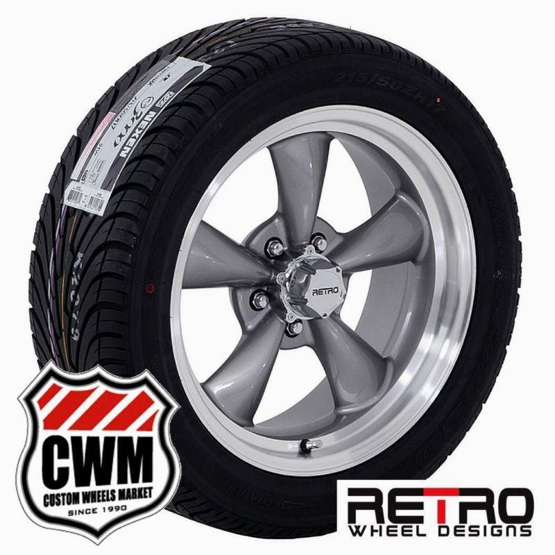 17x7"/8" rwd gray wheels rims tires 225/45zr17-245/45zr17  for chevy cars 53-81
