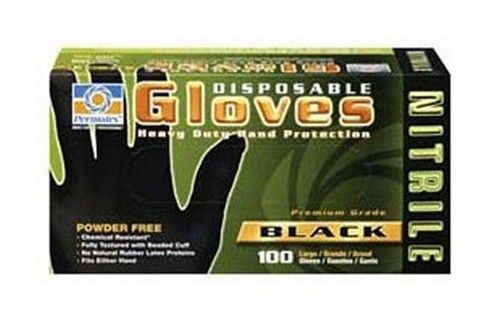 Rv trailer black nitrile disposable gloves large permatex 08185