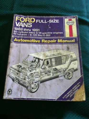 Haynes #344 automotive repair manual book for 1969-1991 ford vans all full-size