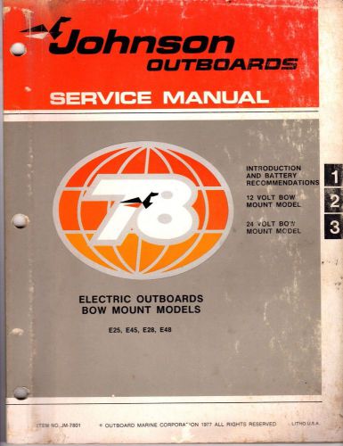 1978 johnson electric outboards bow mount models service manual (464)