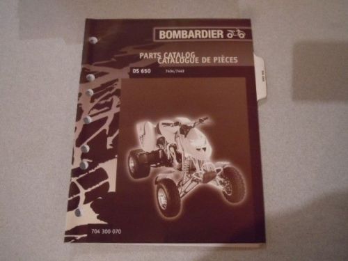 2001 bombardier ds 650 parts book catalog dg661