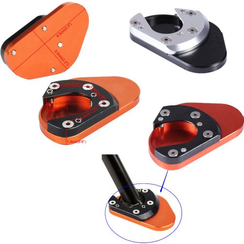 Kickstand side stand extension plate pad for ktm 690 950 990