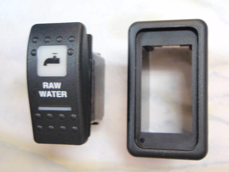 Raw water pump switch w/ vms panel v1d1 black carling contura ii 2 white lighted