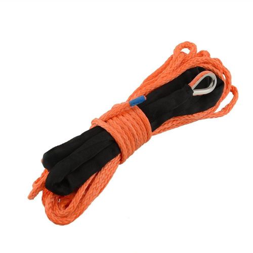Sedeta 50&#039;x3/16&#034; strong durable dyneema synthetic winch rope 4380lb orange fa...