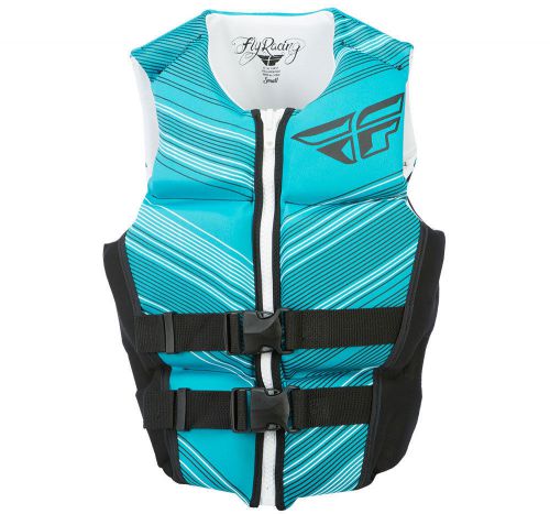 Fly racing womens 2017 neoprene watercraft life vest (aqua/black) choose size