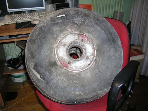 Vintage aircraft wheel tire with rim airplane aviation