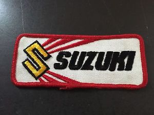 Old vintage suzuki embroidered motorcycle moto cross patch 5&#034; by 2&#034;