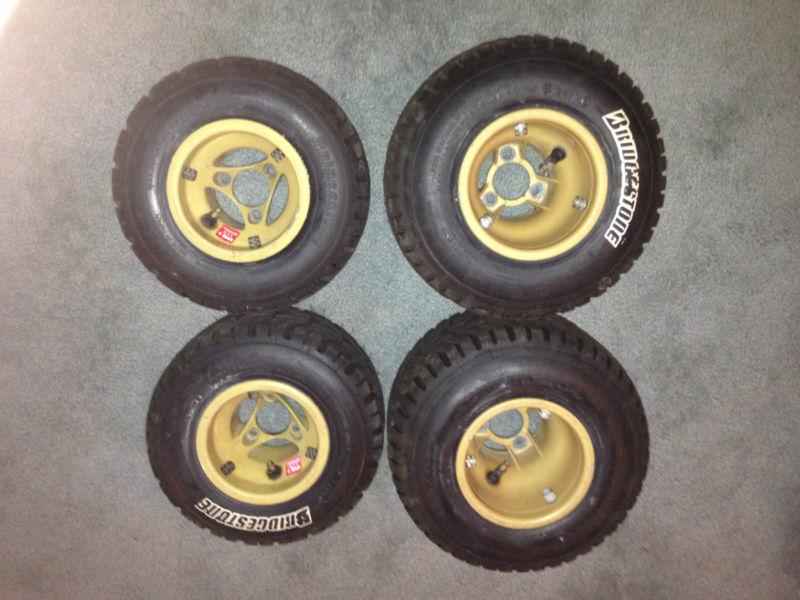 Bridgestone race kart rain tires and rims