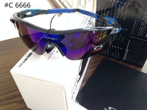 ^@^ 2016 new style radar purple blue lens black&amp;blue sunglasses