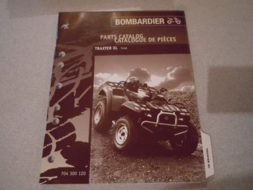 2001 bombardier traxter xl 7448 parts book catalog dg663