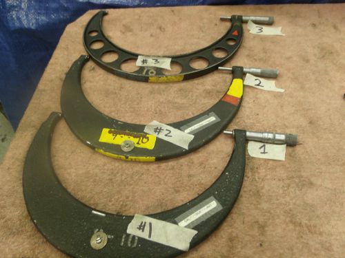 Starrett 9-10 inch micrometer (3) to choose from, work great 9&#034; to 10&#034;  9.0 10.0