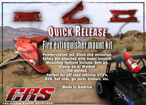 Quick release fire extinguisher mount kit - red