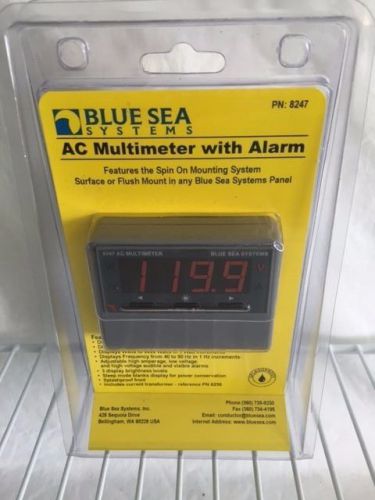 Blue sea systems ac multimeter with alarm #8247 new in package free shipping