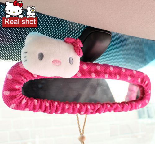 Rearview mirror sets car covers auto interior hello kitty fabric 1pc
