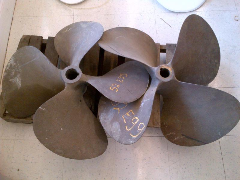 ***a#1 pair austral, recon bronze/ni-bral 4 blade 33" x 46.5 4 blade propeller