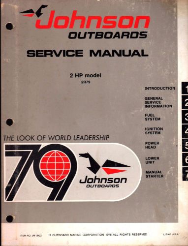 1979 johnson outboard motor 2 hp service manual jm-7902  (460)