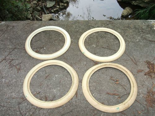 Vintage set of 4  whitewall add- ons 15&#034; rubber nostalgic new old stock