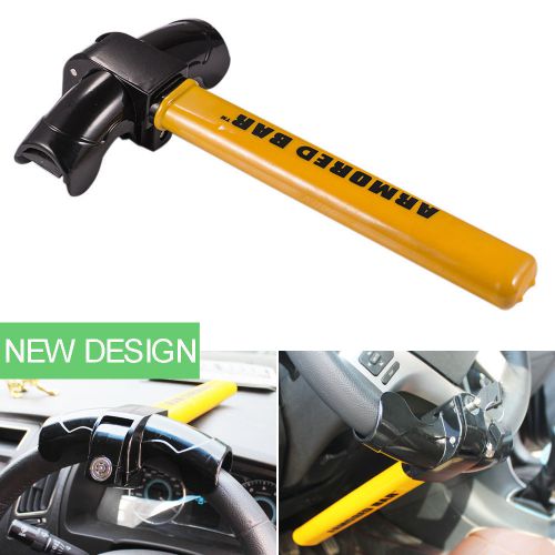 New auto car steering wheel anti-theft security lock &#034;t&#034; shape style with 2 keys