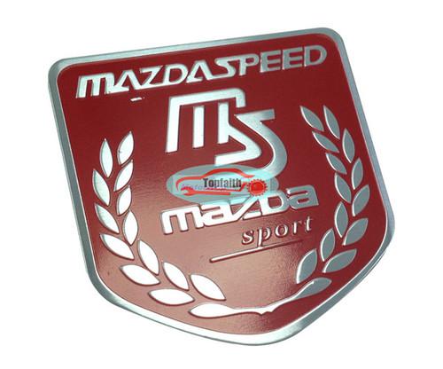Metal rear side racing sport emblem badge sticker for ms speed mazdaspeed  3 6