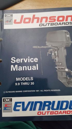 Johnson outboards service manual 9.9 thru 30 p/n 508142