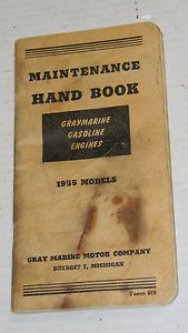 Vintage graymarine gasoline engines maintenance hand book 1955 models