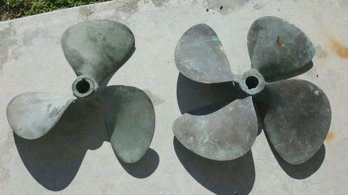 2 brass boat propellers used good condition