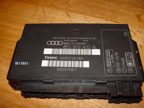 Audi a4  convenience control module ccm. 8e0959433al audi comfort control module