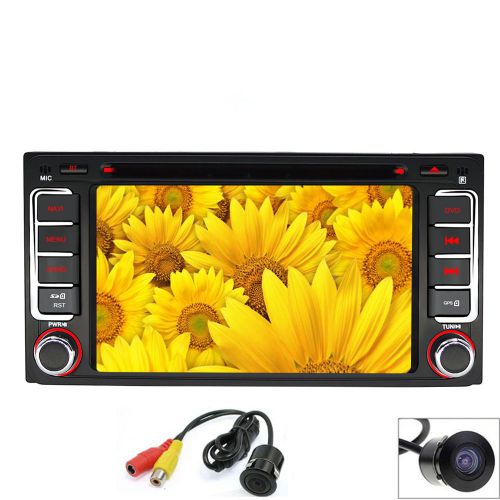 Hd touch screen double 2din car gps stereo dvd player bluetooth radio for toyota