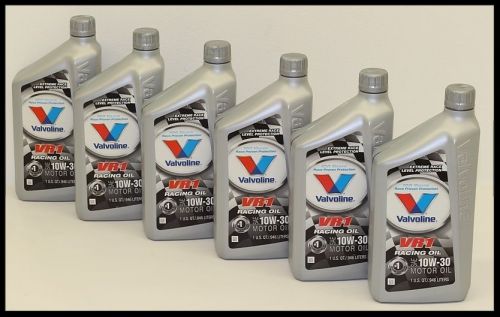 Valvoline 205 vr1 10w-30 conventional racing oil - high zinc - case of 6 quarts