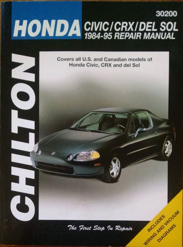 Chilton honda civic / crx / del sol 1984 - 1995 repair manual