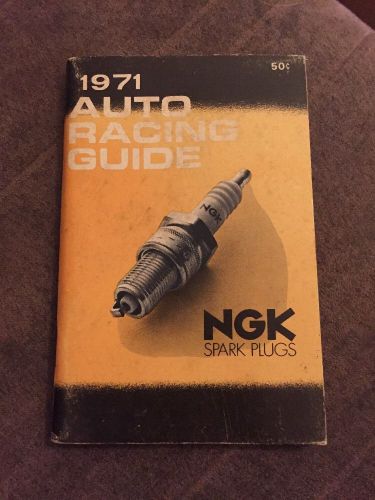 Nos vintage ngk &#034;1971 car &#034;auto racing guide&#034; schedule results etc booklet 96pgs
