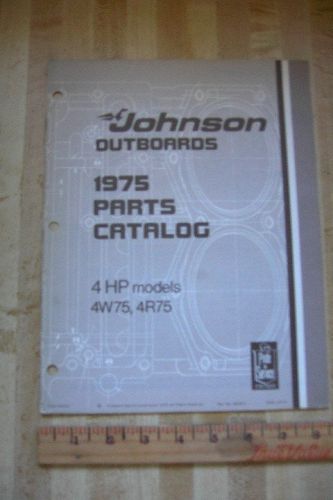 Vintage 1975 4 hp johnson outboard parts catalog