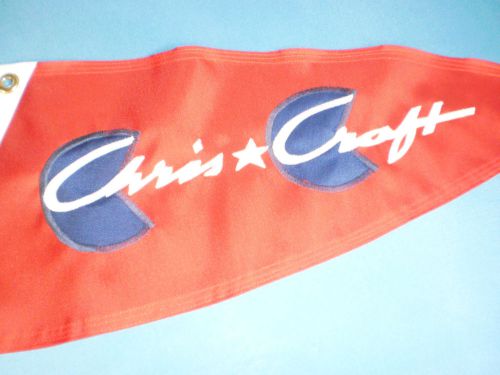 Chris craft red post war replica raked flag pennant